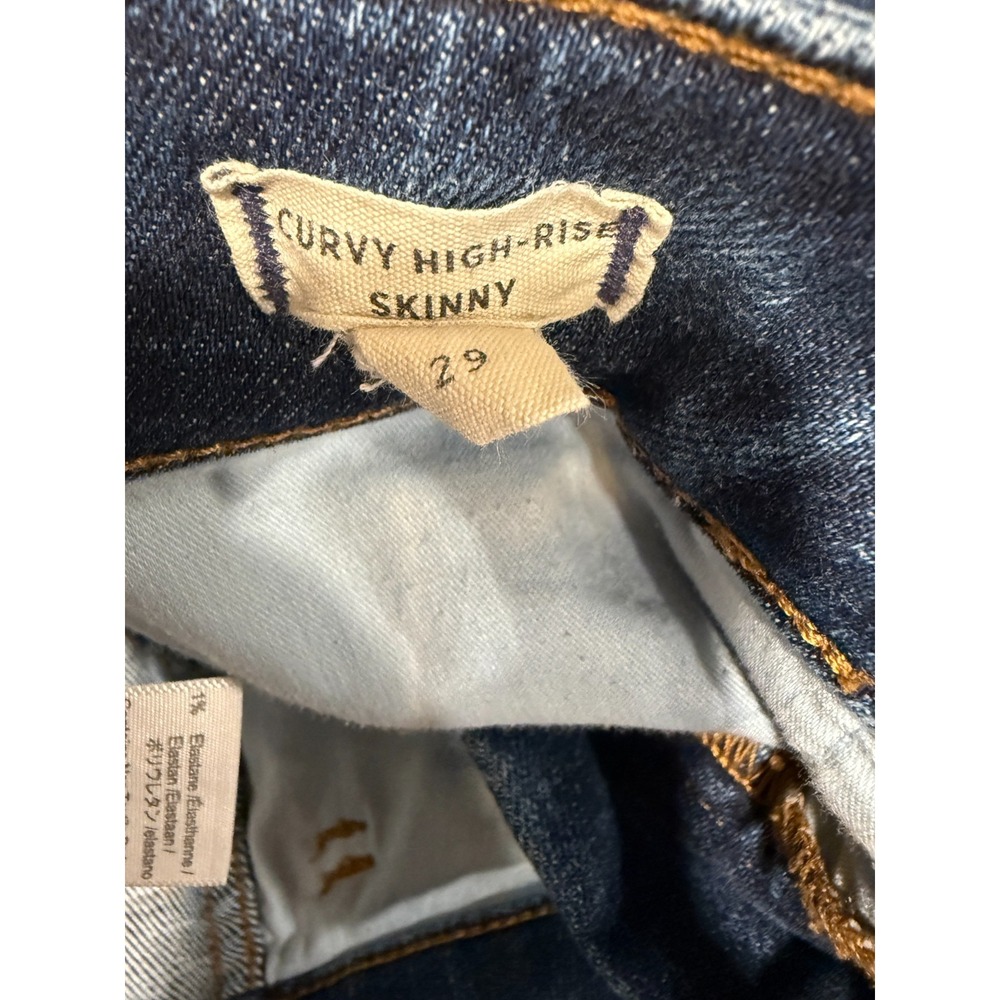 Madewell Skinny Jeans Women's Size 29 Blue Denim Curvy High Rise 5 Pocket Preppy - Picture 4 of 11